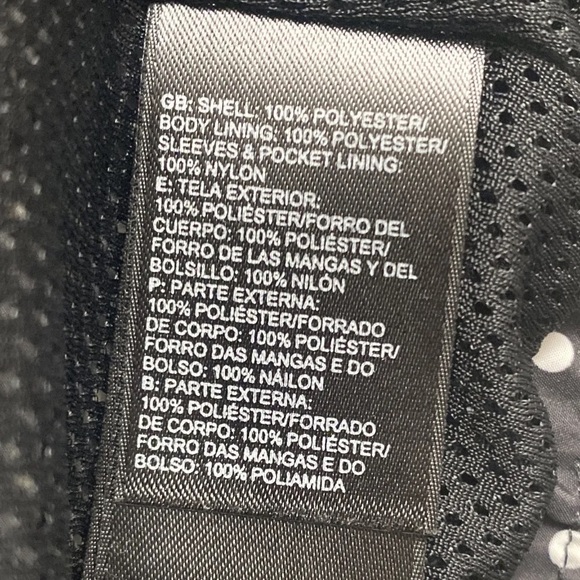 THE NORTH FACE Jacket Black Polka Dot Women's Windbreaker Size XS Ahuy Worn Once - Picture 9 of 10